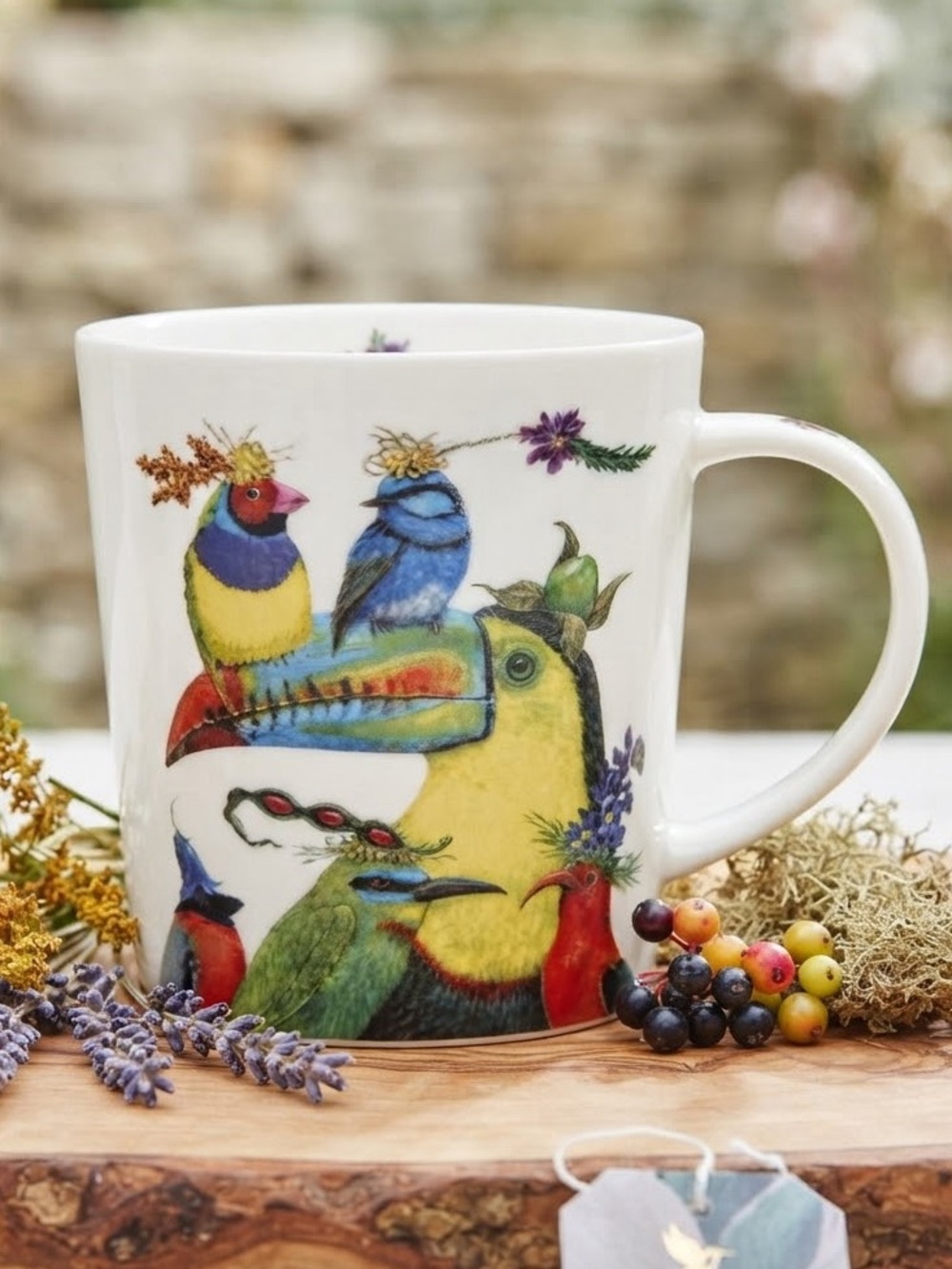 PPD Vicki Sawyer The Entourage Bird Toucan Fine Bone China Mug 13.5 oz